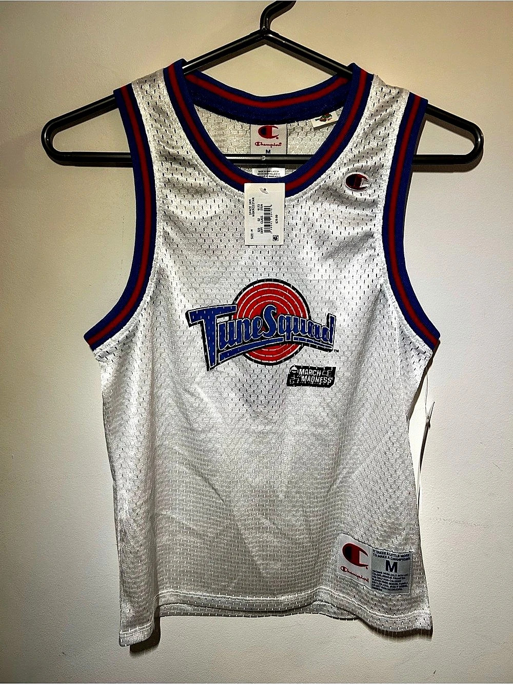 Champion Space Jam Tune Squad Bugs Bunny Jersey White & Blue YouthMedium